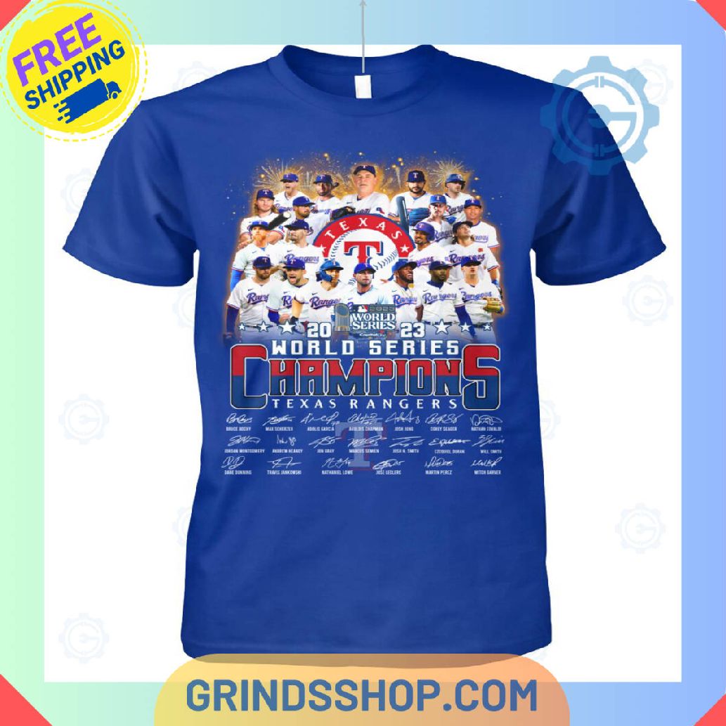 Texas Rangers World Series Champions 2023 T Shirt 1 Wixhl - Grinds Shop