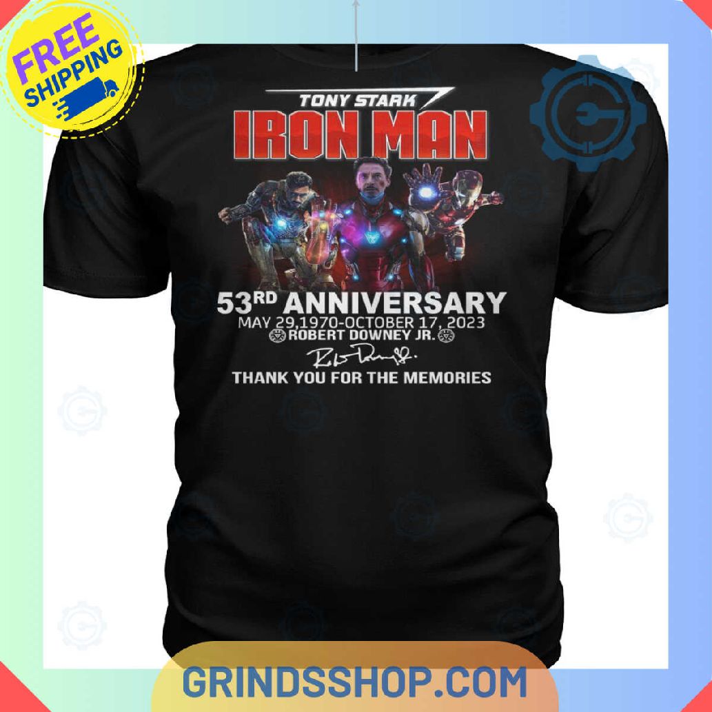 Tony Stark Iron Man 53rd Anniversary T-Shirt