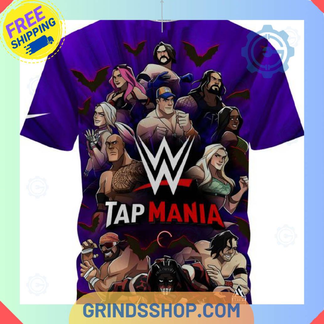 Wwe Star Tap Mania Full Printed T Shirt 1 Plyjn - Grinds Shop