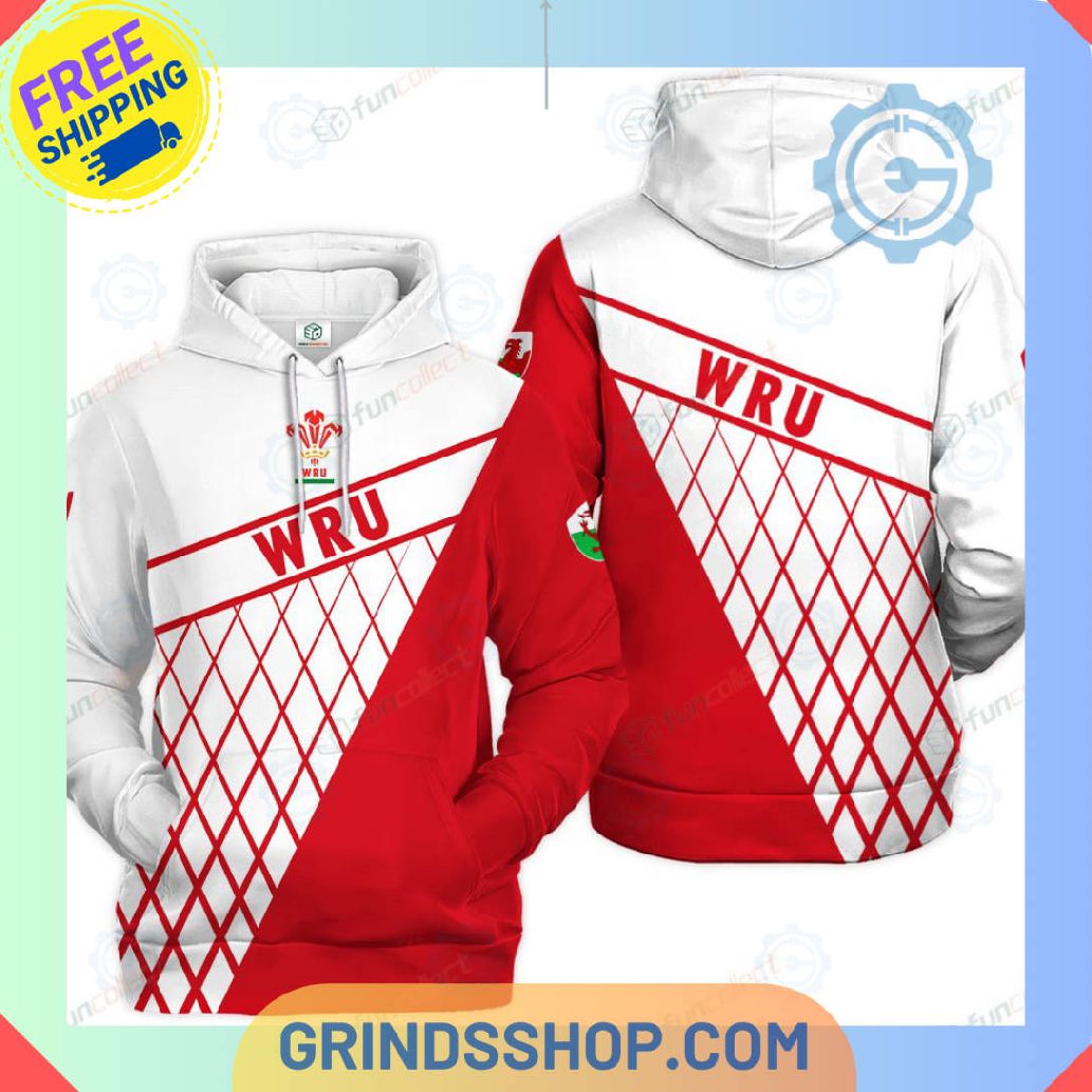 Welsh National Rugby Union Team Red White Hoodie 1 Aagl2 - Grinds Shop