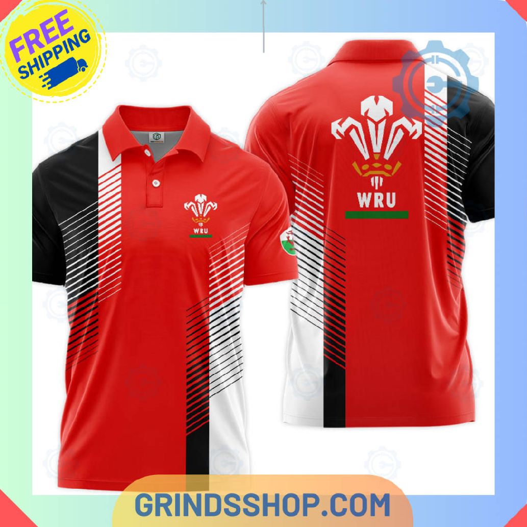 Welsh National Rugby World Cup 2023 Polo Shirts 1 Yidxf - Grinds Shop