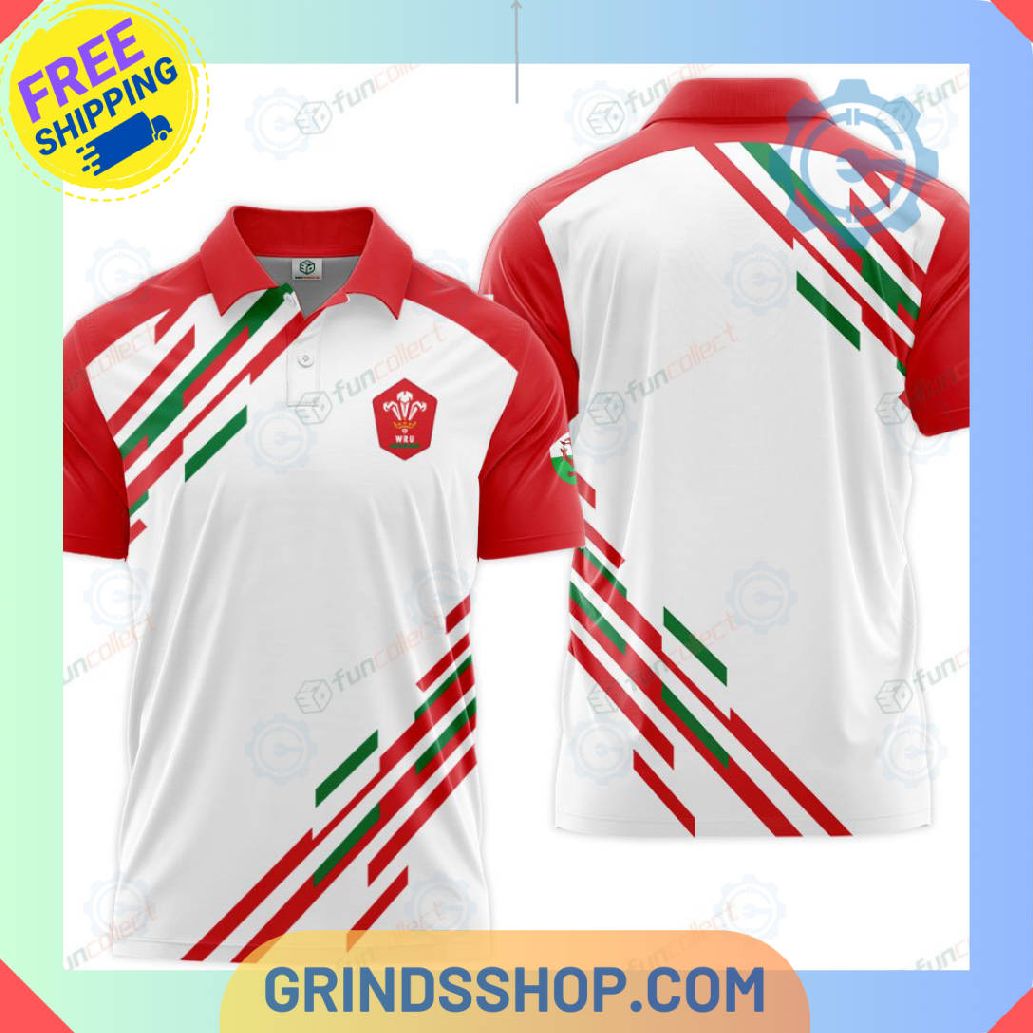 Welsh National Rugby World Cup 2023 Red White Polo Shirts 1 5hbcj - Grinds Shop
