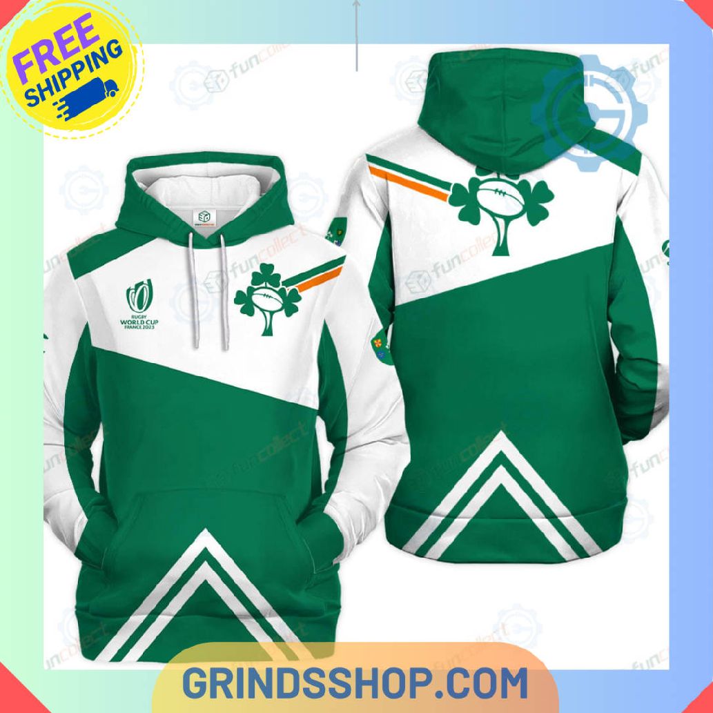 World Cup 2023 Ireland National Rugby Union Team Green Hoodie 1 Yldkz - Grinds Shop