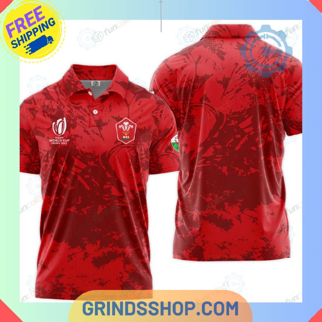 World Cup 2023 Welsh National Rugby Union Team Red Polo Shirts 1 9zkqm - Grinds Shop