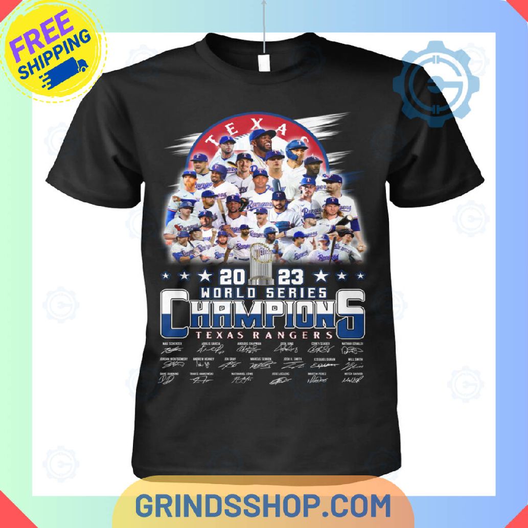 World Series Champions 2023 Texas Rangers T Shirt 1 Uam32 - Grinds Shop