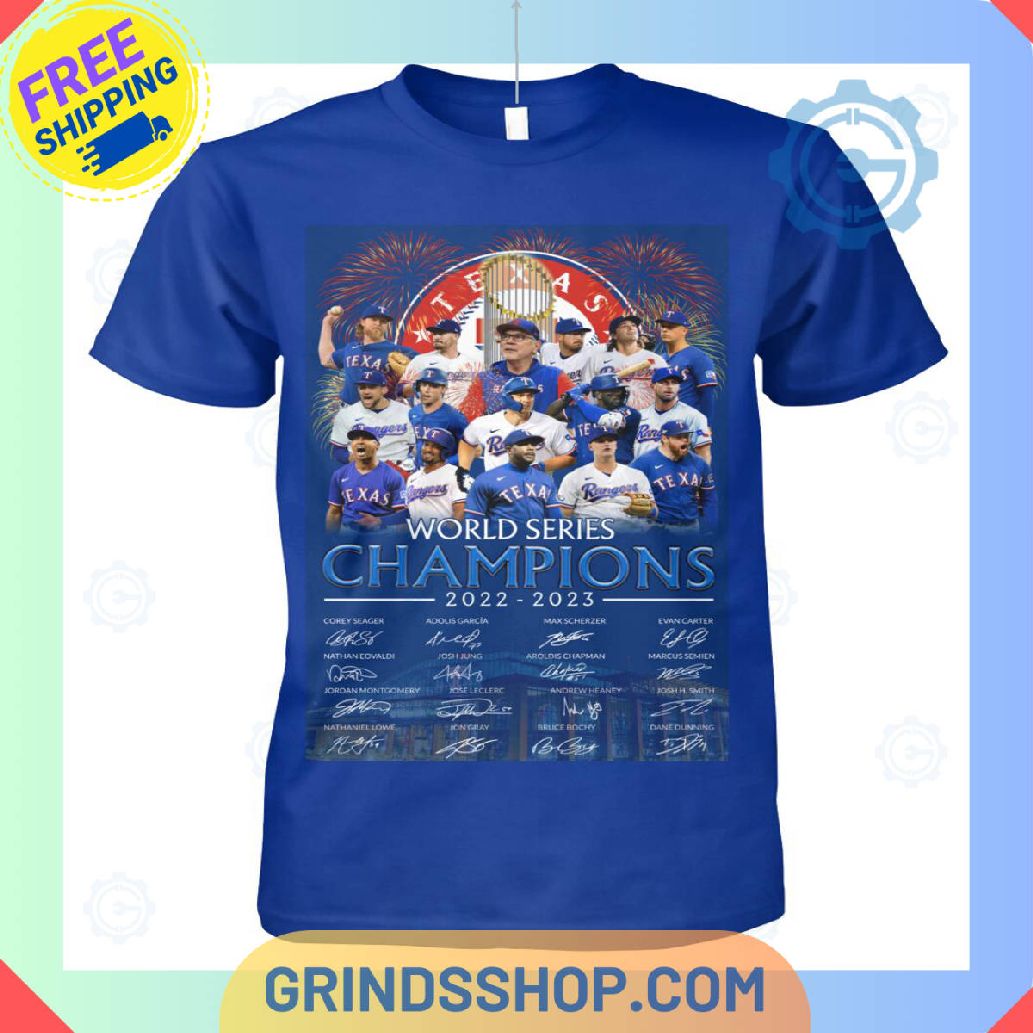 World Series Champions Texas Rangers T Shirt 1 Yl1dr - Grinds Shop