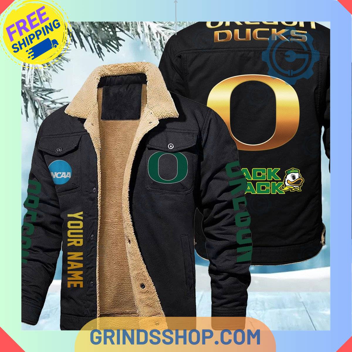 Oregon State Beavers NCAA Fleece Leather Jacket (Copy) - Grinds Shop